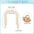 thumbnail image 2 of Uxcell Acrylic Purse Chain, Acrylic Chain Linking Rings Handbag Strap Plastic Quick Link C-Clips Hooks Connector Matte Apricot, 2 of 6