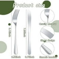 thumbnail image 5 of 24 Pcs Stainless Steel Silverware Dinner Fork and Knife Set Flatware Forks Silver Tableware Cutlery Set Bulk for Kitchen Restaurant Home (8.1X 1 Inch, 8 X 0.8 Inch)$$Home Decor, Kitchen, & Other, 5 of 7