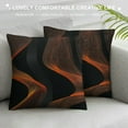 thumbnail image 3 of PHYHOO Striped Throw Pillow Covers , Orange Black Geometric Pillow Covers for Couch Patio Car, Stripes Cushion Covers, Modern Abstract Decorative Pillow Covers, 3 of 5