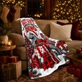 thumbnail image 3 of Festive T-Rex Christmas Scene Graphic, Festive Holiday Scene, Warm Flannel Blanket for Living Room and Family Room, Art Lovers Christmas Gift, Festive Home Decor, 3 of 9