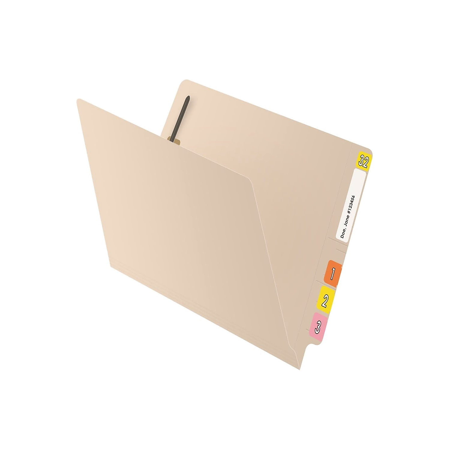 Medical Arts Press Reinforced End Tab File Folder Straight Cut Letter-Size Manila 50/Box (S-01324)