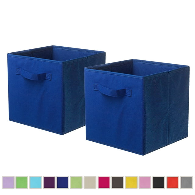 YOYTOO 2 Pack Collapsible Cube Fabric Storage Bins, 11 Inch Collapsible Storage Bins