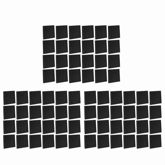 Acoustic Foam Panels Wedges 72 Pack Acoustic Panels 1 X 12 X 12inch Studio Sound Absorbing Tiles Recording Ceiling,72 x black acoustic foam board,Black
