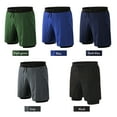 thumbnail image 2 of Pantalones cortos deportivos 2 en 1 para hombre, bolsillo, elástico, transpirable, baloncesto, correr, Fitness, 2 of 7