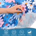 thumbnail image 3 of Yayeee Kitchen Curtains Tier Pair Light Filtering 27"x24" Rod Pocket Short Cafe Window Panel, Blue Daisy, 3 of 7