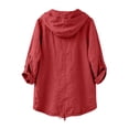 thumbnail image 5 of Cmfcve Gauze Hoodie Shirts for Women Sun Protection Beach Cover Ups Lightweight Long Sleeve Button Down Blouses, 5 of 9