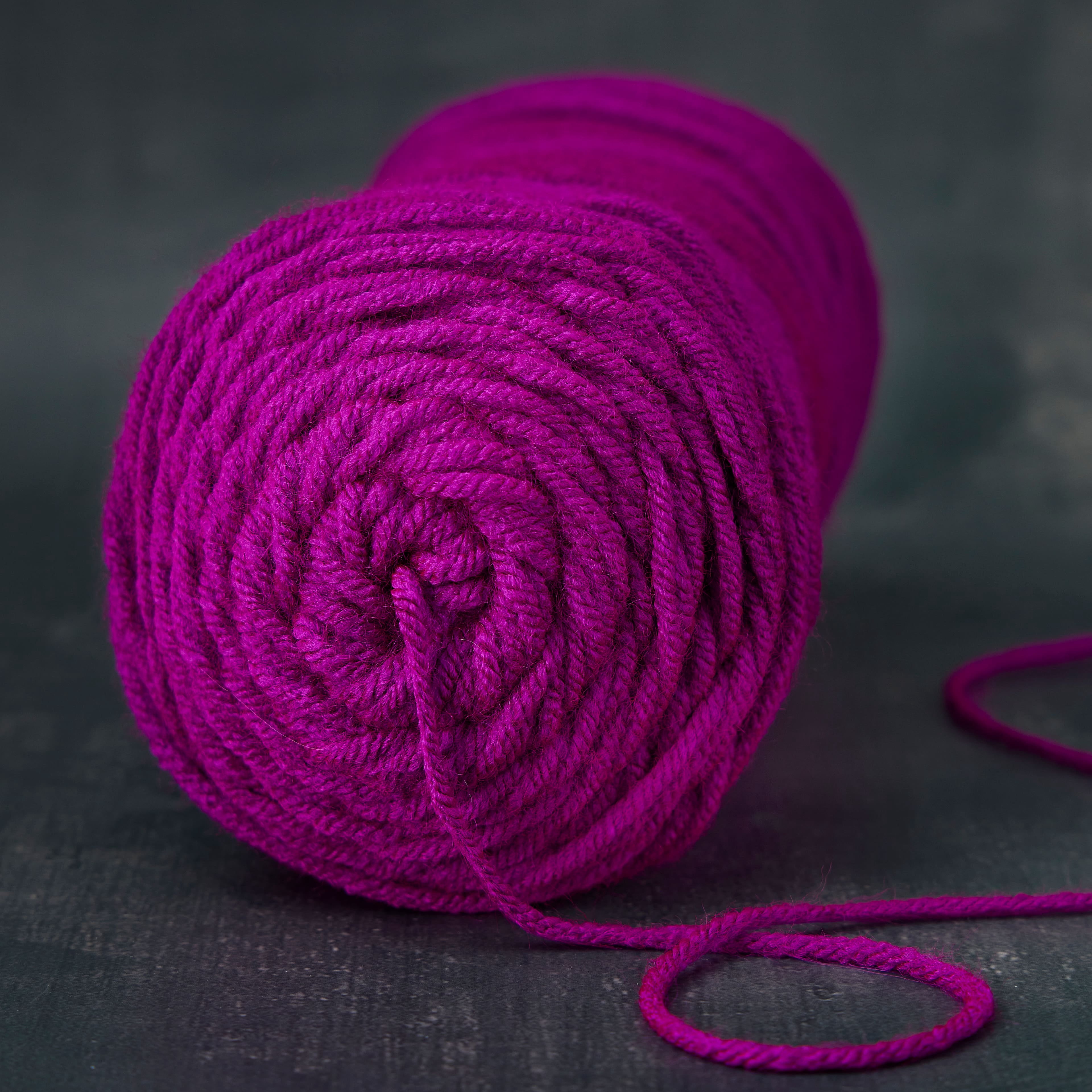 Loops & Threads Soft Classic Neon Yarn - Neon Yarn for Knitting, Crochet, Weaving, Arts & Crafts - Neon Violet, Bulk 12 Pack
