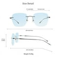 thumbnail image 4 of LifeArt Pure Titanium Frame Glasses/Blue Light Blocking Reading Glasses, Reduce Eyestrain, Stylish for Men and Women(Black,+2.50 Magnification), 4 of 5