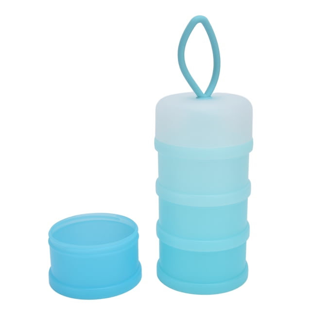 Milk Powder Dispenser, Non Spill 4 Compartments Baby Milk Powder Dispenser For Daily Use For Newborn For Travel For Toddlers Blue,Pink