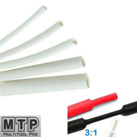 MTP ® 3/16" (4.8mm) Red Pk 25 6" 3:1 Heat Shrink Tubing Adhesive Lined Dual Wall Red