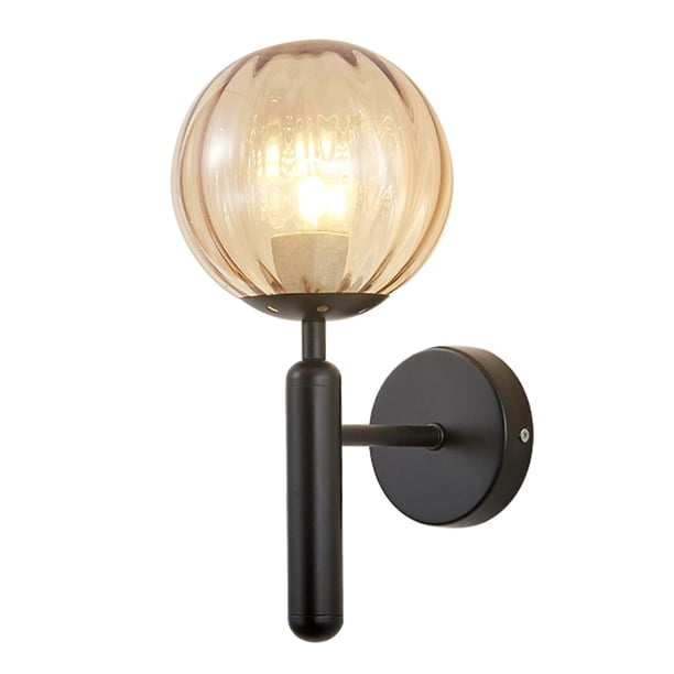 Apliques de pared modernos Lámpara de pared con pantalla de cristal en forma de globo Interior del hogar