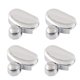 thumbnail image 3 of Silver Zinc Alloy Mirror Holder Clips for Bathroom Wall Glass Accessories 4 Pieces, 3 of 5