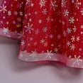 thumbnail image 4 of Regalo de cumpleaños para fiesta de Navidad para niña, falda poncho, lazo de encaje con copo de nieve, multicapa, adecuado para una altura de 120 cm / 4 ", edad de 5 a 6 años, 4 of 5
