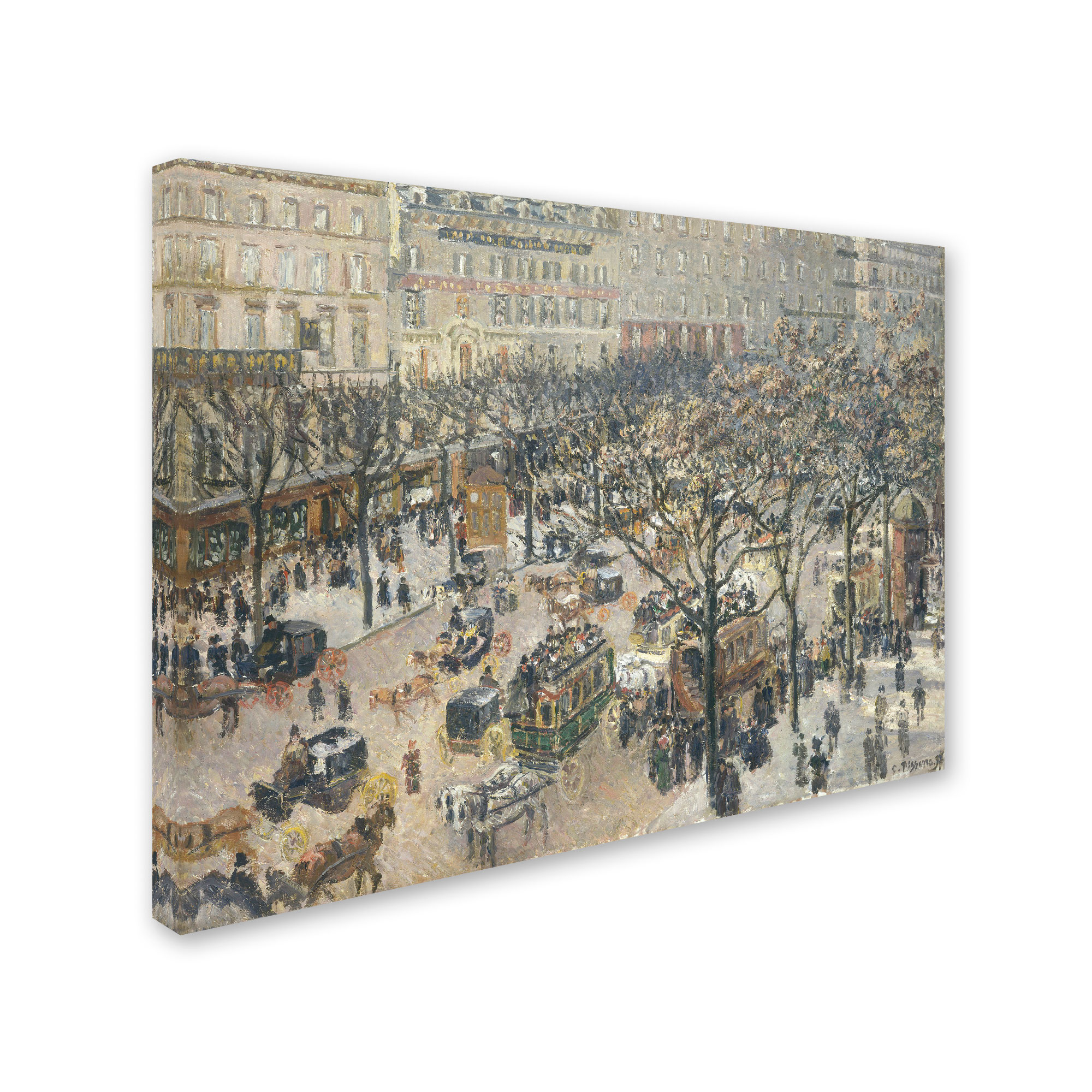 Trademark Fine Art "Boulevard des Italiens" 1897 Canvas Art by Camille Pissarro