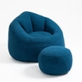 thumbnail image 4 of Jopath Bean Bag Chair with Footstool, Lazy Sofa for Adults and Kids, Floor Sofa for Gaming Reading Living Room Bedroom Blue, 4 of 8