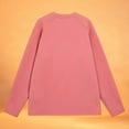 thumbnail image 4 of DHFJKG Sweatshirt For Women Thermal Round Neck Plus Size Loose Fit Raglan Sleeve T-Shirt Casual Solid Color Winter Warm Basic Tee Pullover Cozy Tops, 4 of 5