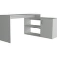 thumbnail image 2 of L-shaped Computer Desk In White, 45.11 In. Width, 29.6 Height, Open & Closed Storage Modern White Office Desk, 59" Spacious Worktop With Storage, Fits Any Corner Or Wall Captivatingly, 2 of 4