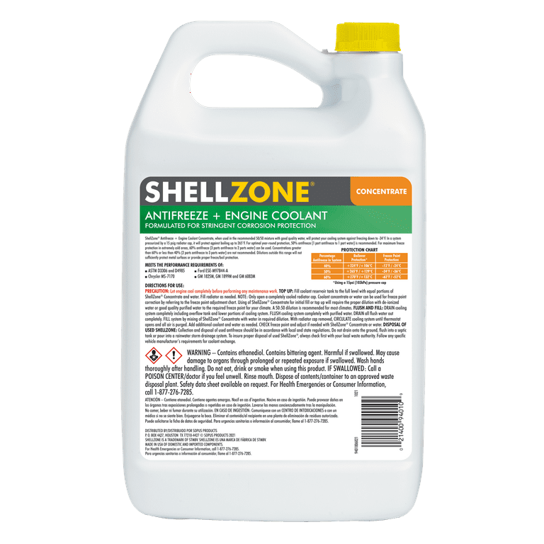 ShellZone DEXCOOL Antifreeze/Coolant 50/50, Gallon, 46 OFF