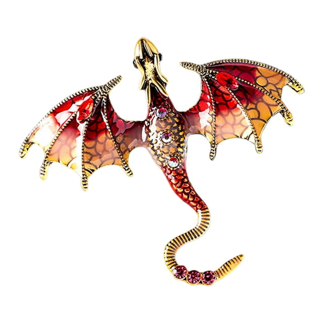Broche para hombre, alfiler de solapa, aleación de diamantes de imitación, regalo de cumpleaños, Animal , joyería de moda, alfiler para chaquetas, Rojo