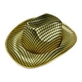 thumbnail image 2 of Cowboy Hat Lightweight Wide Brim Cap Jazz Hat for Men Women Bridesmaid Girls Gold, 2 of 9