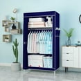 thumbnail image 3 of 1 Set Clothing Storage Cabinet Large Capacity Dust-proof Minimalist Style Storage Shelves Clothes Hanging Rack for Dorm, 3 of 10
