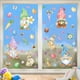 thumbnail image 4 of Style C Feliz Pascua ventana se aferra Gnomo conejito huevos etiqueta de la pared vidrio calcomanías estáticas, 4 of 5