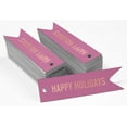 thumbnail image 2 of Inkdotpot Pack Of 50 Real Rose Gold Foil Paper Tags Happy Holiday Favor Hang Tags, 2 of 6