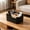 Black, variant on Multi Compartment Makeup Organizer, Wooden Divider Black PU Cosmetic Storage Box for Desktop Lipstick Brush Vanity Organizer