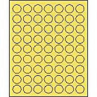 1" Round Pastel yellow Labels for Laser Printers, Inkjet Printers or Copier Machines. (GLC100PY)