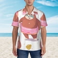 thumbnail image 5 of Uemuo Sloth with Donuts1 Printed Regular Fit Short Sleeve Casual Hawaiian Shirt for Men,Aloha shirt,Tropical shirt,Floral print shirt,Vacation Beach shirt-XX-Large, 5 of 9