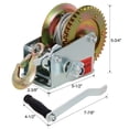 thumbnail image 2 of S-HOME 1200LBS Hand Winch, 32.8FT Steel Cable, 4:1 Gear Ratio, Two-Way Ratchet for Trailer, Boat, ATV Towing, 2 of 12