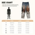 thumbnail image 3 of Cauagu Running Horses Pajama Pants for Women Loose Fit Wide Leg Trouser Pants Casual Elastic Waist Drawstring Lounge Pants-Medium, 3 of 6