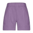 thumbnail image 5 of Summer Savings Clearance 2025! Akafmk Womens Summer Shorts Casual Solid Color 5 Inch Chino Bermuda Shorts Beach Cute Comfy Trendy Shorts Purple M, 5 of 5