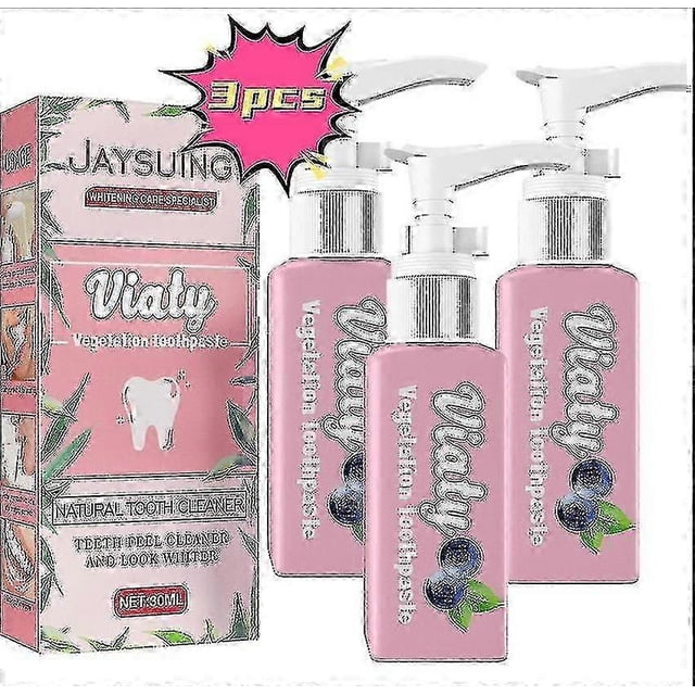 1pcs Jaysuing Baking Soda Whitening Teeth Press Toothpaste Blueberry Fruit Flavor Oral Cleansing Toothpaste1pcs 3PCS