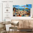 thumbnail image 5 of Elephant Stock Dog Beach Wall Art - Horizontal Multi Panel Canvas - Living Room Wall Decor - Humor Multi Panel - Blue And Beige Decor By Lucia Heffernan - 65" x 42", 5 of 8