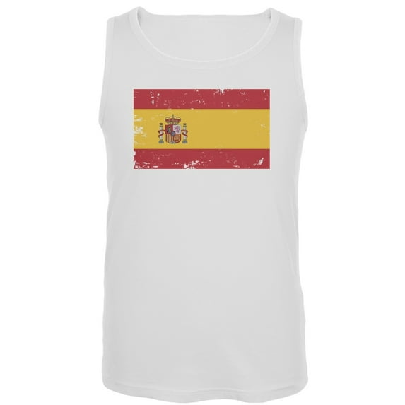 World Cup Spain Distressed Flag Tank Top - X-Large
