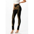 thumbnail image 2 of Purple Candy Womens Embellished X-Ray Skeleton Rhinestone Skinny Jeans (Small, Black), 2 of 4