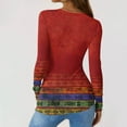 thumbnail image 4 of Women's Ribbed Knit Henley Shirts Stretch V Neck Fitted Long Sleeve Button Down Tunic Fall Tops, 4 of 6