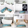 thumbnail image 4 of 2-Piece Kitchen Rugs Set Non-Slip Mats Carpet Floor for Kitchen, Bathroom (19.7"x27.6" & 19.7"x47.2") Serene Beach Scene, 4 of 7
