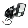 thumbnail image 2 of Kool Vue Towing Mirror Compatible With 2008-2010 Ford F-250 Super Duty F-350 Right Passenger Side Heated w/ Blind Spot Corner Glass In-housing Signal Light Textured Black, 2 of 7