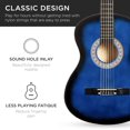 thumbnail image 6 of PRZL 38in Beginner All Wood Acoustic Guitar Starter Kit w/Gig Bag, 6 Picks, Nylon Strings, Strap w/Pick Holder - Blue, 6 of 16