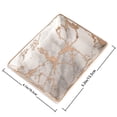 thumbnail image 2 of EeaseCA Ceramic Jewelry Tray Marble Vein Pattern Storage Plate Creative Jewelry Display Plate Golden Size S (Golden Vein), 2 of 7