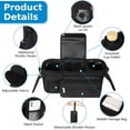 thumbnail image 3 of Organizador universal para cochecito con portavasos aislado, bolsa para teléfono extraíble y correa para el hombro, organizador de bolsa para cochecito, accesorios para Uppababy, Baby Jogger, cochecit, 3 of 5