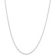 thumbnail image 1 of 14K White Gold .6mm Solid Diamond Cut Cable Chain 18 Inch, 1 of 5