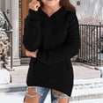 thumbnail image 2 of YunPes Fleece Hoodie Sweater for Girls Oversized Solid Long Sleeve Casual Sweatshirt with Hood Teen Winter Daily Warm Pullover, 2 of 5