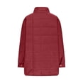 thumbnail image 6 of Womens Quilted Pullover Puffer Down Jacket Winter Warm Packable Lightweight Stand Collar Long Sleeve Coat with Pocket, 6 of 7