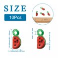 thumbnail image 3 of GKNET 10Pcs Fruit Food Lampwork Glass Charm Beads Watermelon Dangle Pendant 23-26mm, 3 of 6