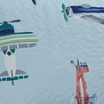 thumbnail image 3 of Benjara BM227607 Aircraft Print Fabric Upholstered 2 Piece Full Quilt Set, Multi Color, 3 of 5