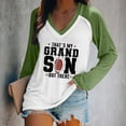 thumbnail image 1 of MKLEKYY Hauts de Concert pour Femmes Chandails en Molleton Légers Décontractés à Col Rond Manches Longues Imprimé Graphique de Football T-Shirt, 1 of 3