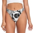 thumbnail image 1 of Fotbe Floral Sugar Skull Portrait Tanga Sin Costuras para Mujer con Estampado – Panties Invisibles, Transpirables y Cómodos para Uso Diario-Medium, 1 of 6